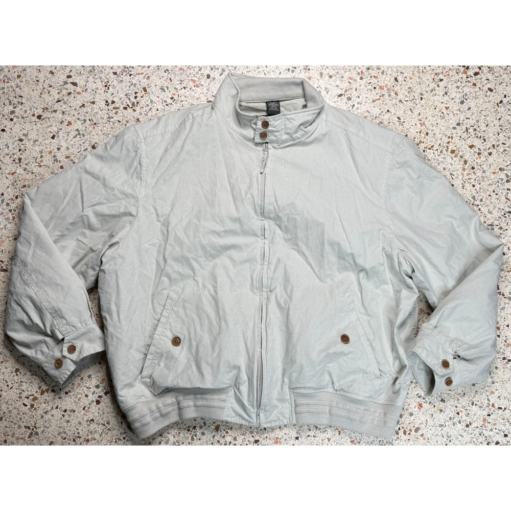 Henry Cottons‎ Vintage Men's Full Zip Beige Long Sleeve Bomber Jacket Size XXL
